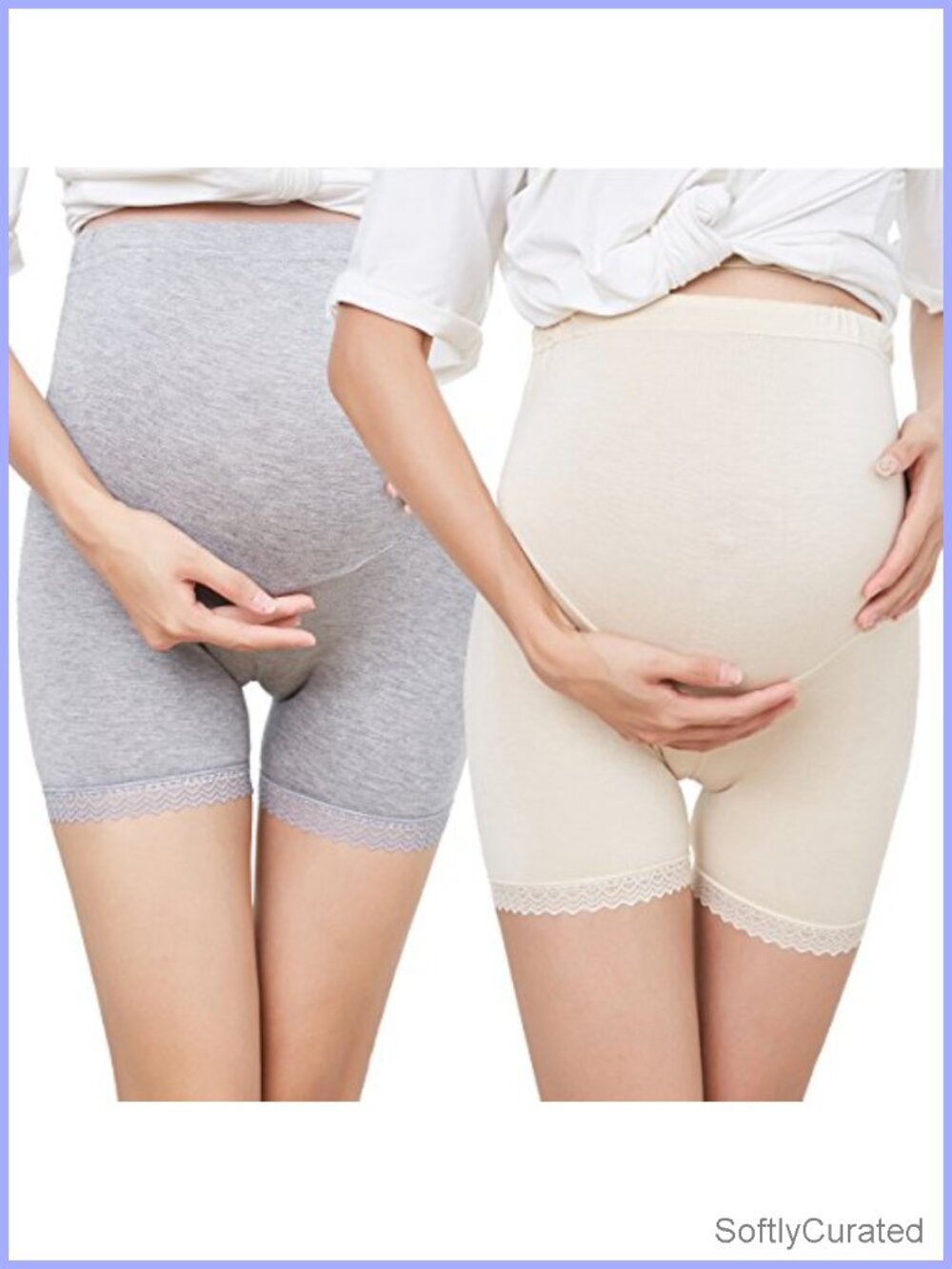 2 Pack Seamless Maternity Boyshorts Pregnancy Belly Support Shapewear